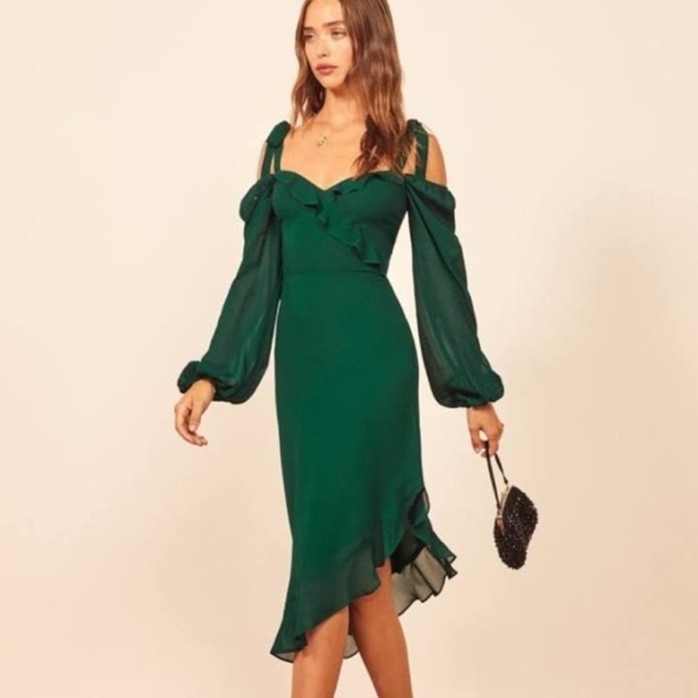 Reformation Breeze in Emerald Dress size 6